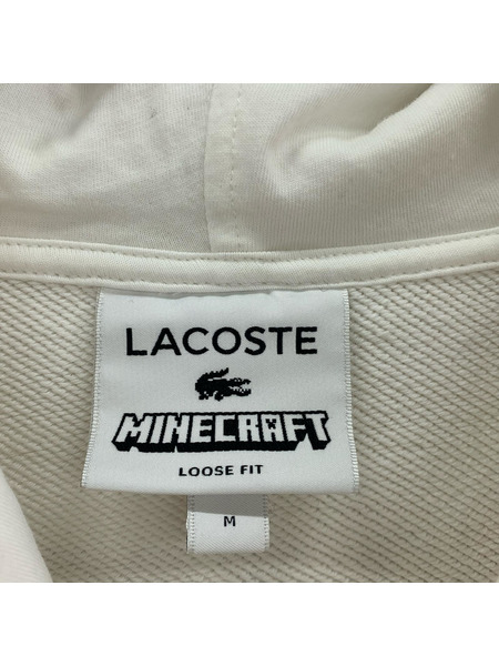 Lacoste L!ve   パーカー X Minecraft Fit Fleece Hoodie M WHT