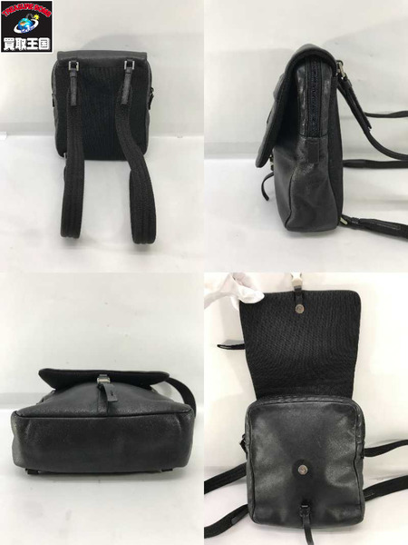 PRADA リュックサック・バックパック オールレザー 黒