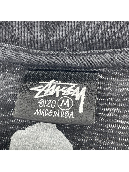 STUSSY 半袖Tシャツ・カットソー BIG BASIC PIGMENT DYED ブラック USA製 M