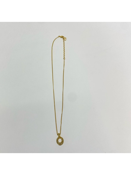 DIOR ラインストーン オーバルネックレス