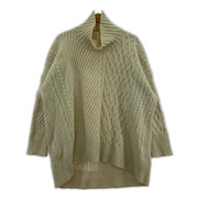 TOMORROWLAND ニット・セーター ウールナイロンケーブルハイネックプルオーバー/ホワイト