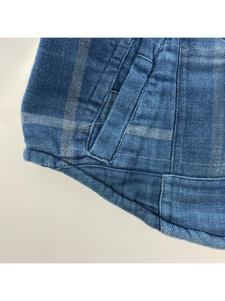 POLO RALPH LAUREN 長袖シャツ 中綿パッチワークシャツジャケット BLU (M)