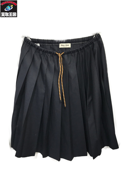 レディースラグ衣料 miumiu バダヴィアプリーツスカート[値下]