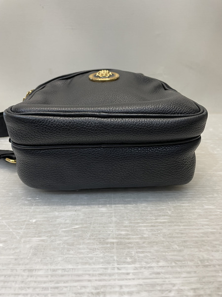 VERSACE メドゥーサ レザースリングバッグ ブラック