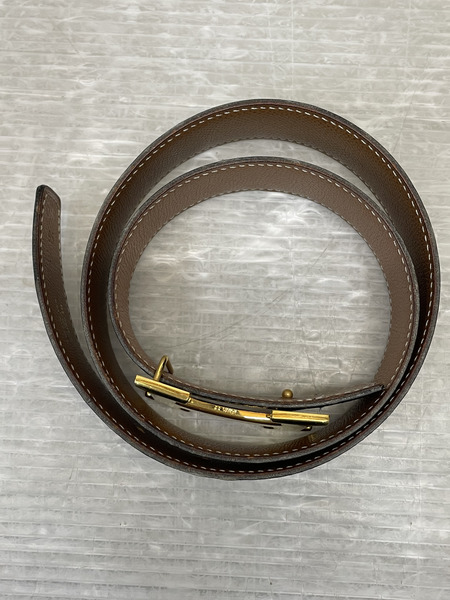 HERMES コンスタンスH レザーベルト 黒×金[値下]