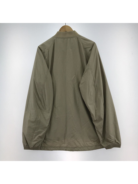 NANGA リブカラー ロゴ コーチジャケット ベージュ (XL)[値下]