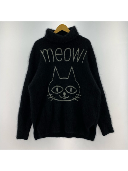 HYSTERIC GLAMOUR ニット・セーター meowウールニット(F)黒