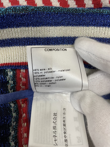 CHANEL 2016 マルチボーダー ラメニット 34