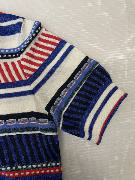 CHANEL 2016 マルチボーダー ラメニット 34