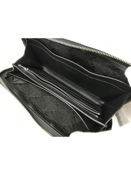 長財布 イントレチャート ラウンドジップ ロングウォレット ブラック