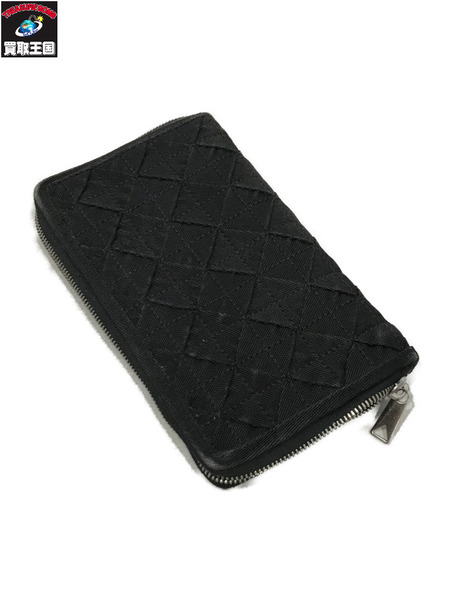 長財布 イントレチャート ラウンドジップ ロングウォレット ブラック