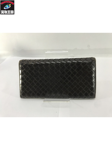 Bottega Venetta長財布 イントレチャート 茶