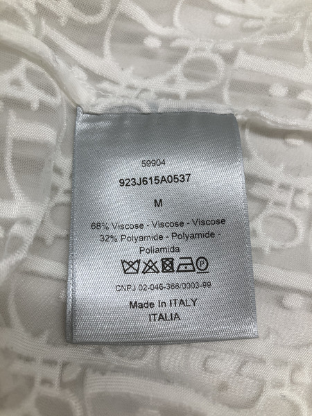 C.Dior Oblique See Through Tee M WHT 923J615A0537[値下]