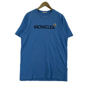 MONCLER 半袖Tシャツ・カットソー ロゴカットソー 青 (XL)