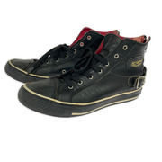 Lewis Leathers スニーカー レザーサイドジップスニーカー 24.5cm 黒