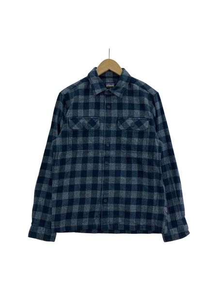 patagonia 長袖シャツ チェック 紺（S）[値下]