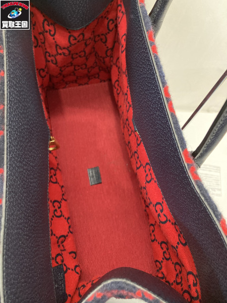 トートバッグ GG ウールトート ネイビー