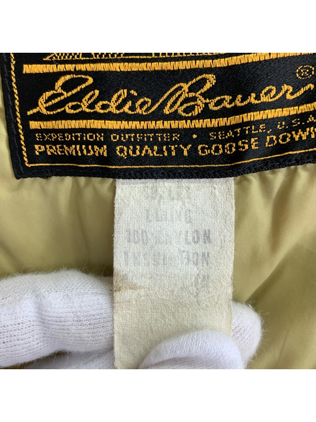 Eddie Bauer ダウンベスト 80s 黒タグ　ベージュ