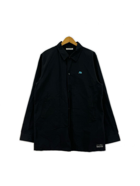 FLAGSTUFF ジャケット シャツジャケット 像刺繍 M BLK