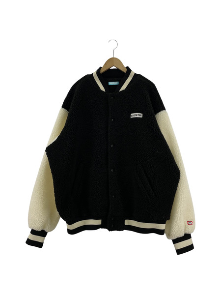 ICECREAM/EMBROIDERY LOGO BOA VARSITY JACKET[値下]