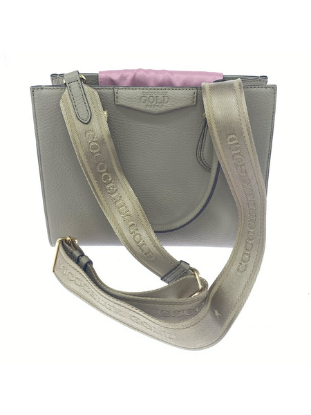 COCOCELUX GOLD ハンドバッグ 2WAYショルダーバッグ シボ革