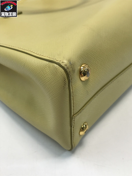 PRADA プラダ B2411M サフィアーノルクス トートバッグ 2WAY イエロー ショルダーバッグ