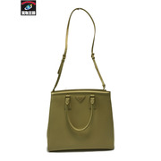 PRADA プラダ B2411M サフィアーノルクス トートバッグ 2WAY イエロー ショルダーバッグ