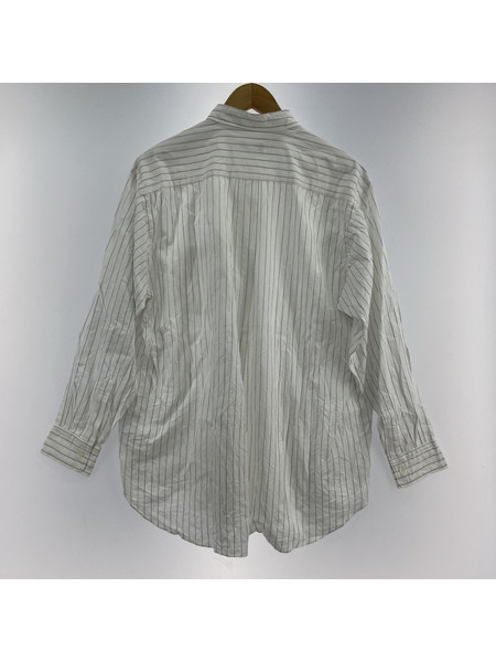 COMME des GARCONS 90s シワ加工 ストライプシャツ ホワイト