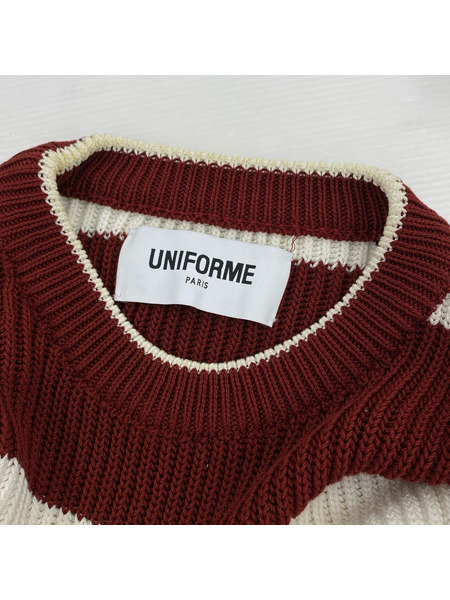 UNIFORME ボーダーコットンニット ML51SS21 (S)