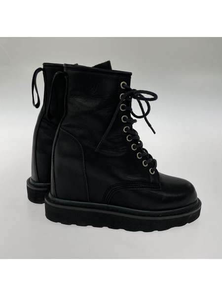 LIMI feu　ブーツ ×ミハラヤスヒロ  C01FW202 ブラック レザー レースアップブーツ