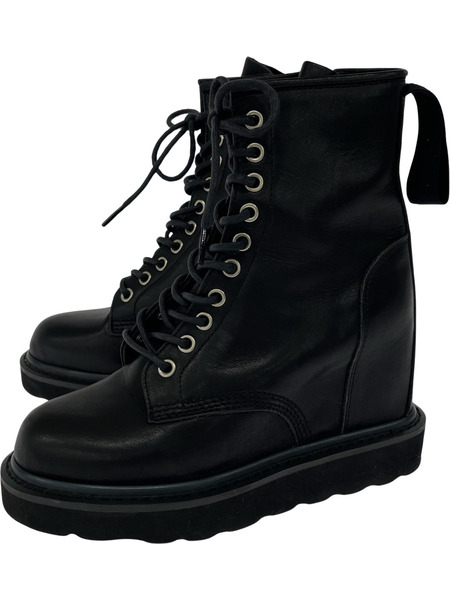 LIMI feu　ブーツ ×ミハラヤスヒロ  C01FW202 ブラック レザー レースアップブーツ