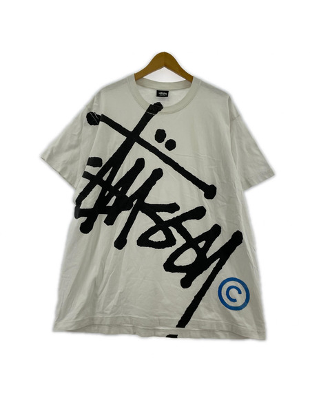 STUSSY 半袖Tシャツ・カットソー BIG BASIC PIGMENT DYED 白 USA製 XL