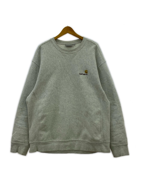 Carhartt スウェット・トレーナー 胸ロゴ グレー XL