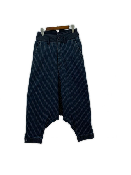 LIMI feu ストライプサルエルデニムパンツ S インディゴ