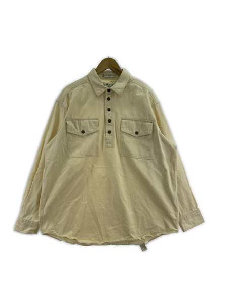 OLD・VINTAGE 長袖シャツ ORVIS/MALPAI/香港製/プルオーバー/白