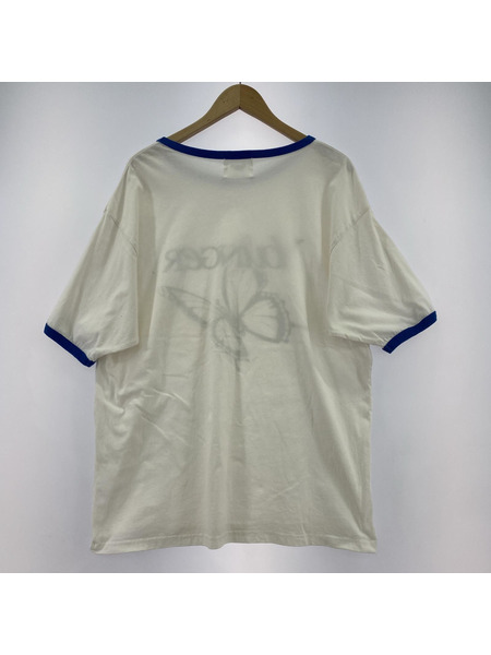Younger Song S/SバタフライリンガーTee 白