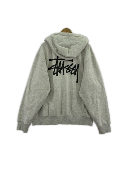 STUSSY ジャケット BASIC STUSSY ZIP HOODIE グレー