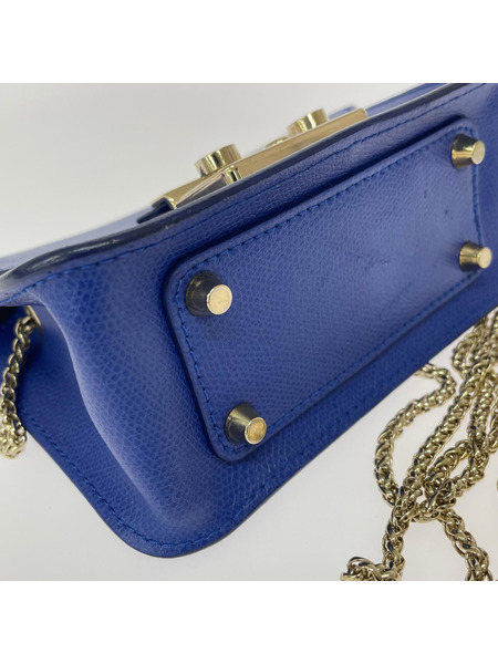 FURLA ショルダーバッグ チェーンバッグ ブルー