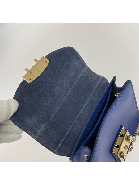 FURLA ショルダーバッグ チェーンバッグ ブルー