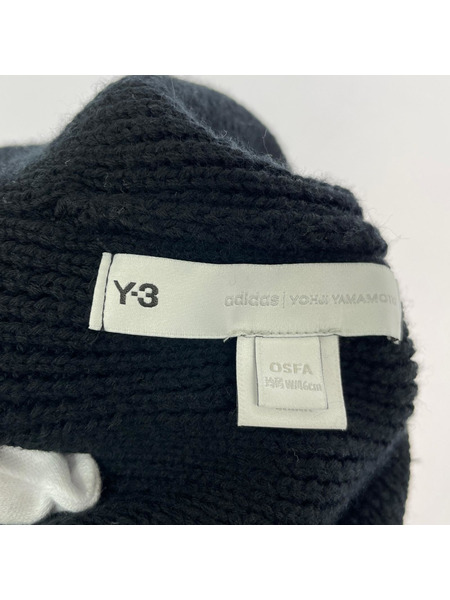 Y-3 スクエアロゴビーニー ブラック