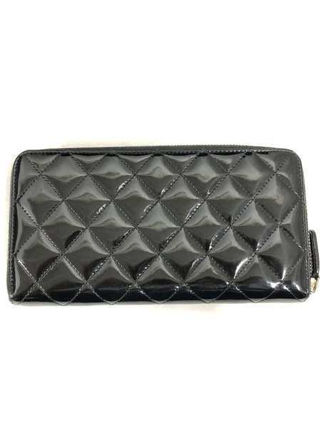 CHANEL/パテントレザー/ブリリアント/ラウンドジップ 長財布