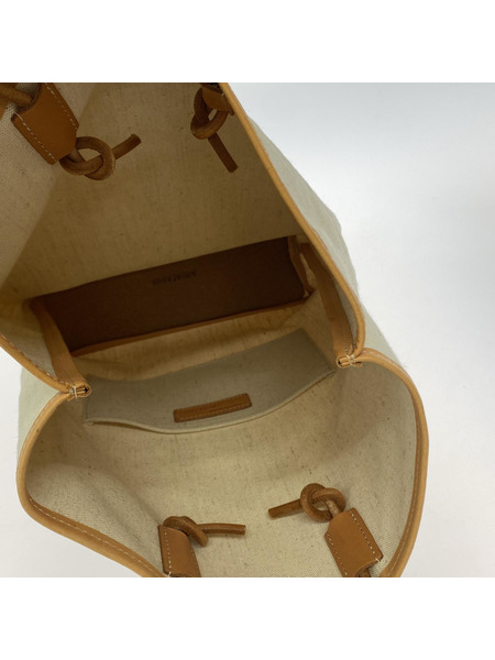 . ソノ他バッグ AMIACALVA コットンリネンキャンバス縦型トートバッグ[値下]