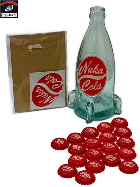 フォールアウト ヌカコーラ グラスボトル＆キャップセット ダメージあり Fallout Nuka Cola ガラスボトル 王冠キャップ 