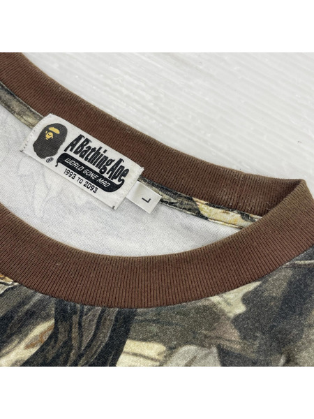 A BATHING APE TREE EDGE CAMO APE FACE RELAXED FIT TEE