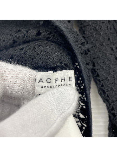 MACPHEE ラッセルレースブラウス 36 ブラック
