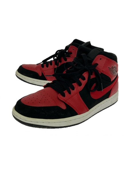 NIKE スニーカー AIR JORDAN 1 MID 赤 27