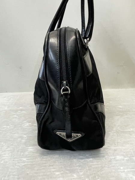 PRADA レザー切替 ミニボーリングバッグ 黒
