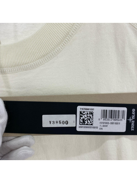 STONE ISLAND 25SS LOGO PRINT TEE S/S Tシャツ M アイボリー  タグ付
