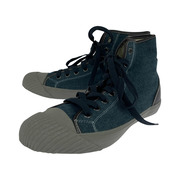ARMANI JEANS スニーカー デニム地ハイカットスニーカー (26.5)インディゴ