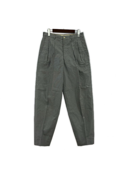 80s COMME des GARCONS HOMME PLUS ハウンドトゥース 2タックスラックス S グレー